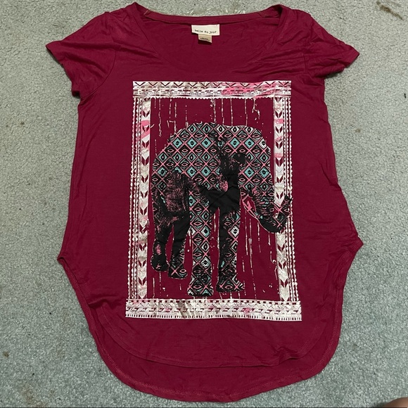 Macy's Tops - Juniors Elephant Print Shirt